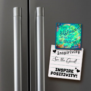 Not Know Yet Floral Blue Inspirivity Magnet