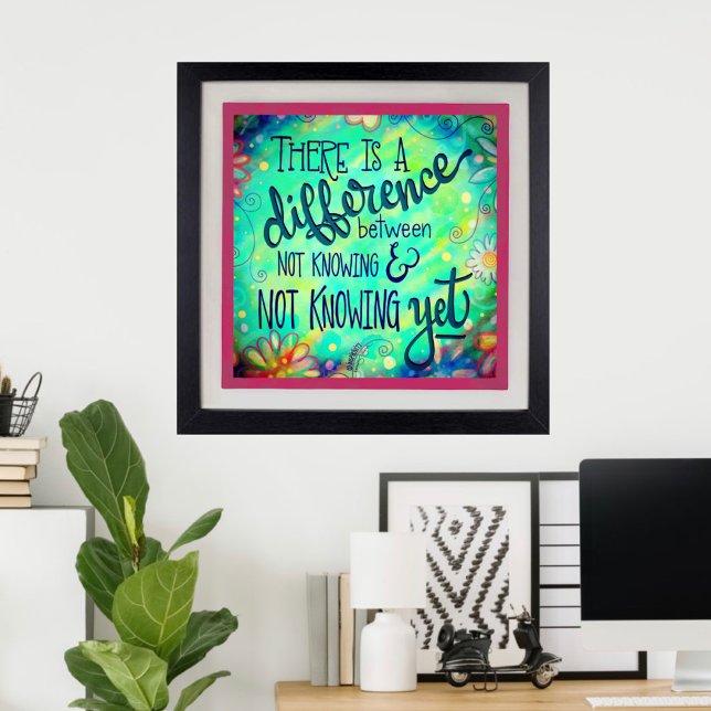 Not Know Yet Inspiring Quote Inspirivity Poster (Creator Uploaded)