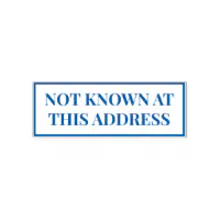 Not Known At This Address Self inking Stamp Zazzle