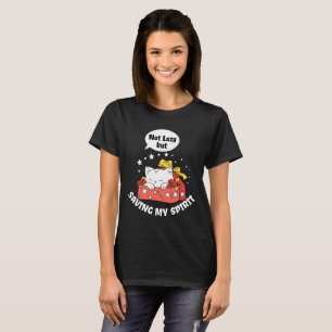Not Lazy But Saving My Spirit – Cute Sleeping Cat T-Shirt