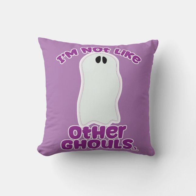 Not Like Other Ghouls Halloween Ghost Art Cushion (Front)