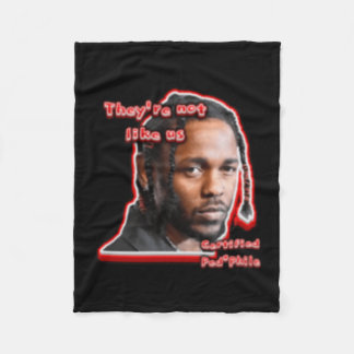 Not Like Us Sticker Fleece Blanket