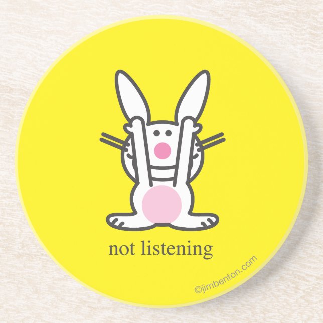 Not Listening Coaster (Front)