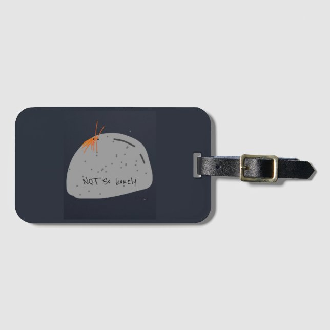 Not Lonely Funny (Grey) Luggage Tag (Front Horizontal)