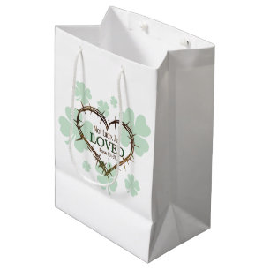 NOT LUCKY JUST LOVED Christian St. Patrick's Day Medium Gift Bag
