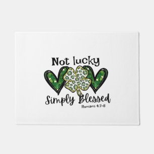 Not Lucky, Simply Blessed Lucky Charm St Patrick Doormat