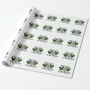Not Lucky, Simply Blessed Lucky Charm St Patrick  Wrapping Paper