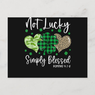 Not Lucky Simply Blessed Postcard