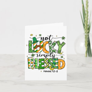 Not Lucky Simply Blessed St Patricks Day Faith Chr Card