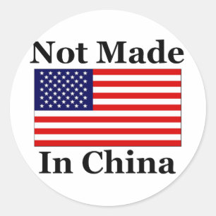Not Made In China - American Classic Round Sticker