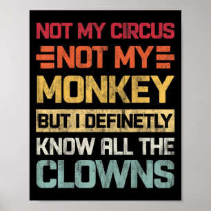 Not My Circus Not My Monkeys But I Know All The Cl Poster