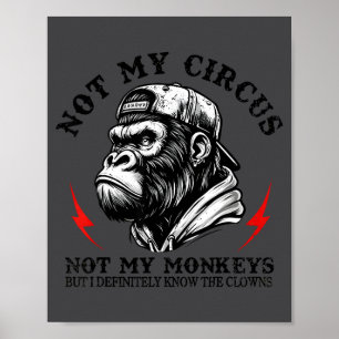 Not My Circus Not My Monkeys But I Know All The Cl Poster
