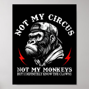 Not My Circus Not My Monkeys But I Know All The Cl Poster