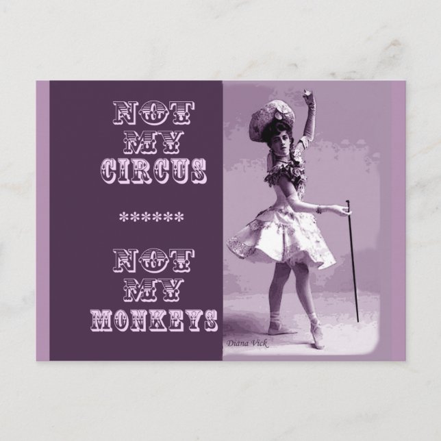 Not My Circus Postcard (Front)