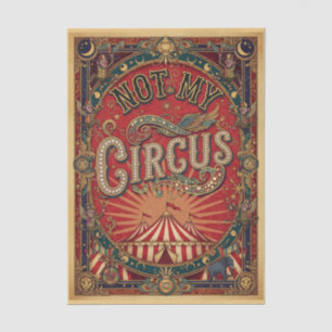 Not My Circus! Ringmaster Red and Gold Tissue Paper