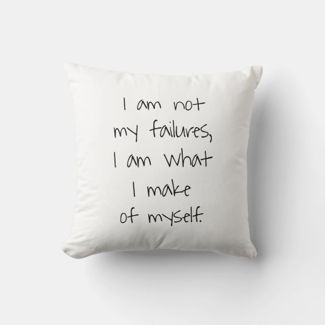 Not My Failures Throw Pillow (Front)