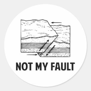 Not My Fault Classic Round Sticker