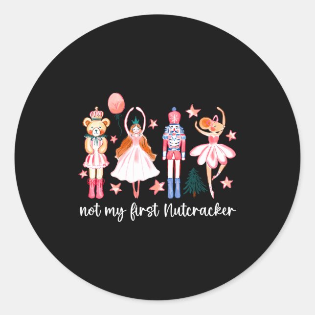 Not My First Nutcracker Ballet Sugar Fairy Plum Fu Classic Round Sticker (Front)