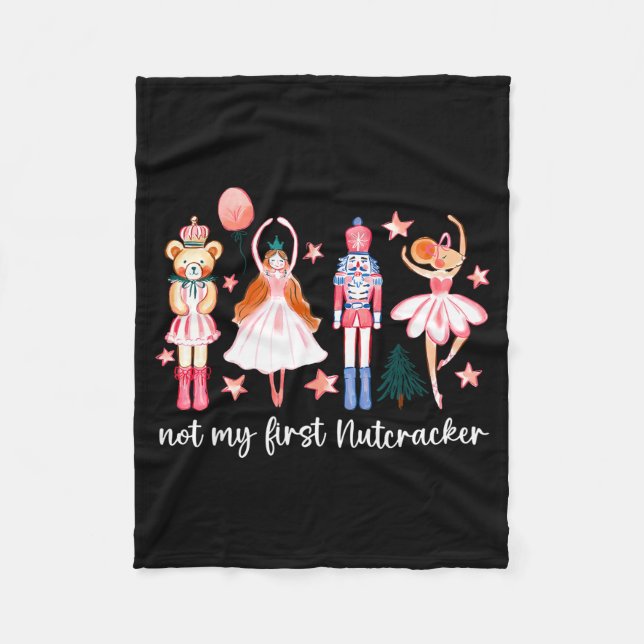 Not My First Nutcracker Ballet Sugar Fairy Plum Fu Fleece Blanket (Front)