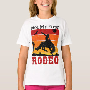 Not My First Rodeo Cowboy Cowgirl Horse Sunset T-Shirt