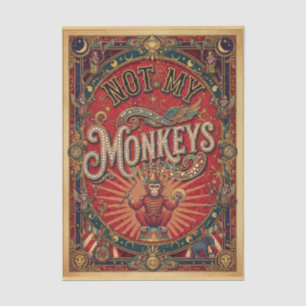 Not My Monkeys! Ringmaster, Red and Gold Tissue Paper