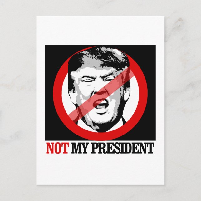 Not My President - Anti-Trump Postcard (Front)