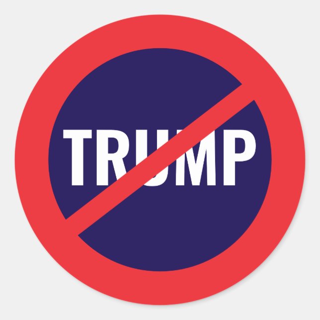 Not My President – Anti-Trump Protest Classic Round Sticker (Front)