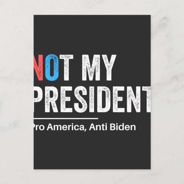 Not My President Holiday Postcard (Front)