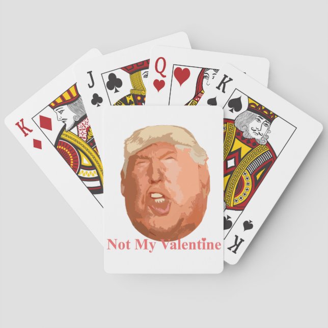 not my valentine playing cards (Back)