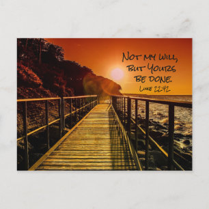Not my will but Yours be done Luke 22:42 Scripture Postcard