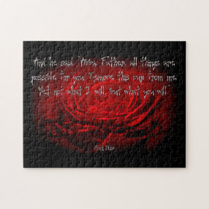 Not My Will But Yours Be Done Mark 14:36 Scripture Jigsaw Puzzle