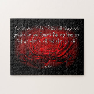 Not My Will But Yours Be Done Mark 14:36 Scripture Jigsaw Puzzle