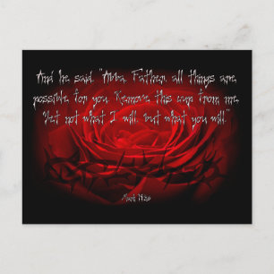 Not My Will But Yours Be Done Mark 14:36 Scripture Postcard