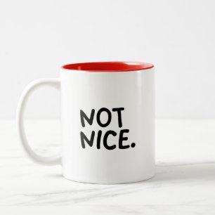 NOT NICE. Cute & Funny Christmas Minimalist Mug
