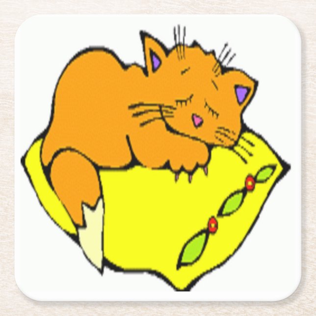 not now....i'm busy sleeping square paper coaster (Front)