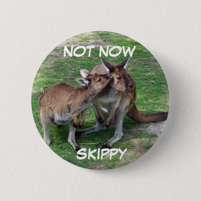 Not Now Skippy Badge (Front)