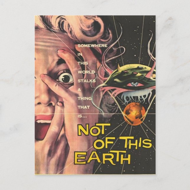 Not of this Earth - Vintage movie Postcard (Front)