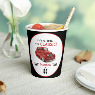 Not Old But Classic Red 1939 Coupe Custom Age Paper Cups