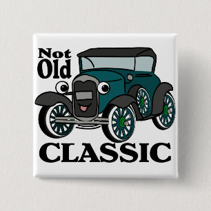 Not Old Classic/ Antique Car 15 Cm Square Badge