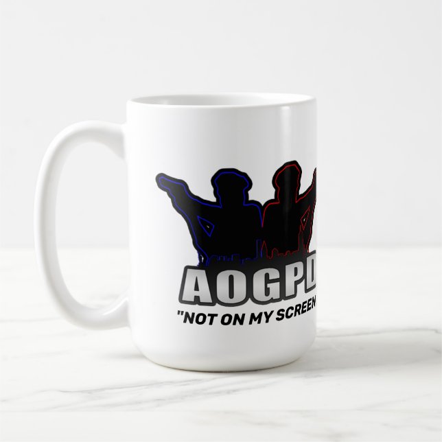 "NOT ON MY SCREEN MUG" COFFEE MUG (Left)