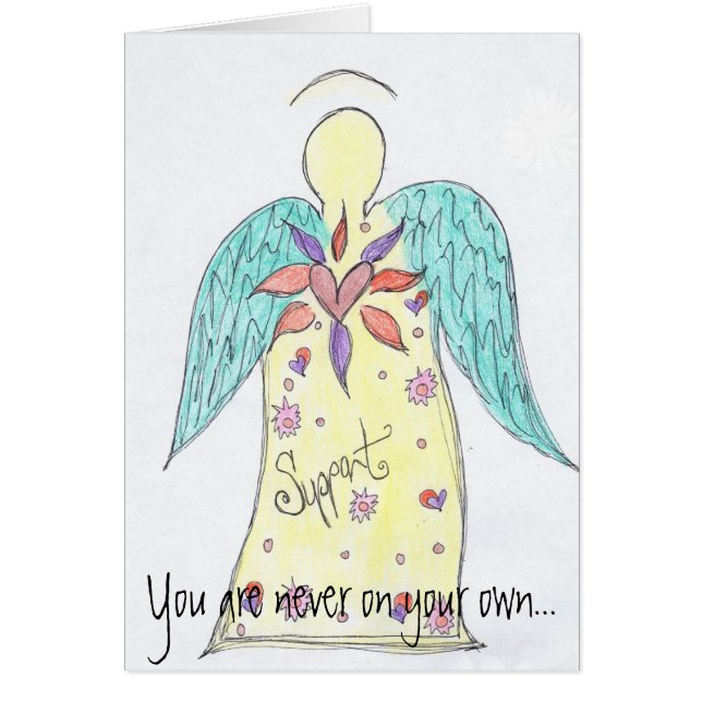 Not On Your Own Angel Card (Front)