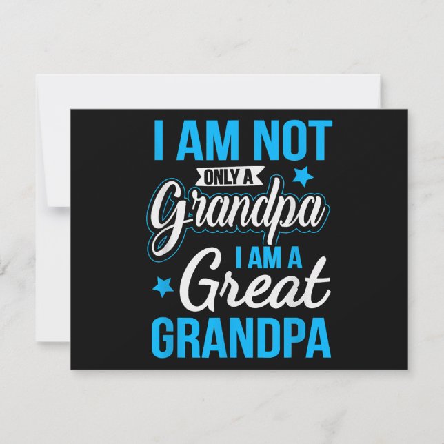 Not Only A Grandpa I Am A Great Grandpa Holiday Card (Front)