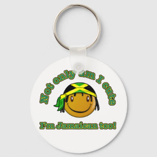 Not only am i cute I'm Jamaican too Key Ring