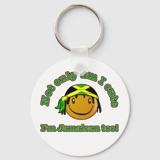 Not only am i cute I'm Jamaican too Key Ring (Front)