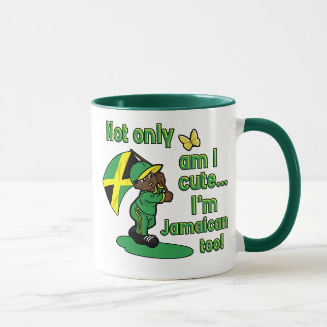 Not only am I cute I'm Jamaican too! Mug (Right)