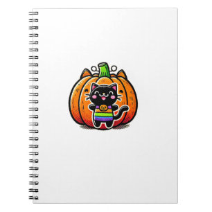 not only for Kids Adorable Halloween Black Cat and Notebook