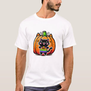 not only for Kids Adorable Halloween Black Cat and T-Shirt