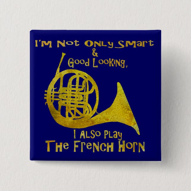 Not Only Smart French Horn 15 Cm Square Badge (Front)