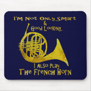 Not Only Smart French Horn Mouse Mat