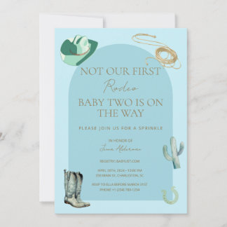 Not Our/Her First Rodeo Baby Sprinkle Invitation